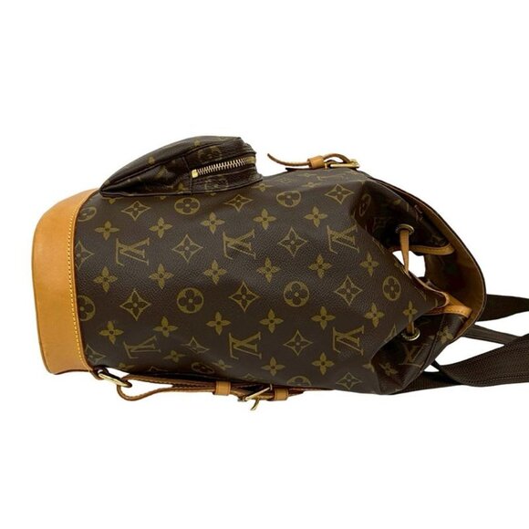 Louis Vuitton Vintage Montsouris Monogram Leather Drawstring Rucksack Sac main image 9